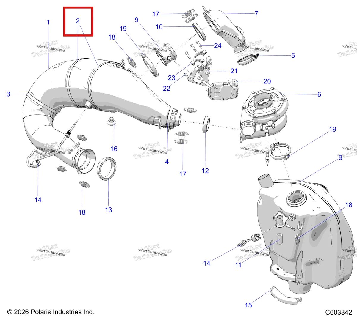 Деталь 7082779 на схеме узла Engine, Exhaust System And Turbo