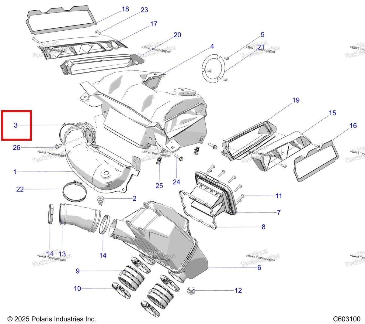 Деталь 7082797 на схеме узла Engine, Air Intake System