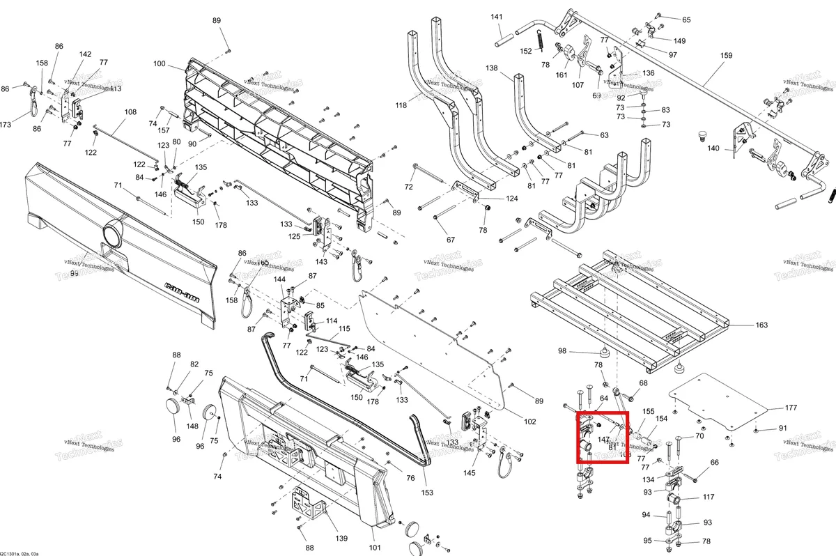 Деталь 708300366 на схеме узла 2013 Can-Am COMMANDER LTD 1000 Rear Cargo Box Doors