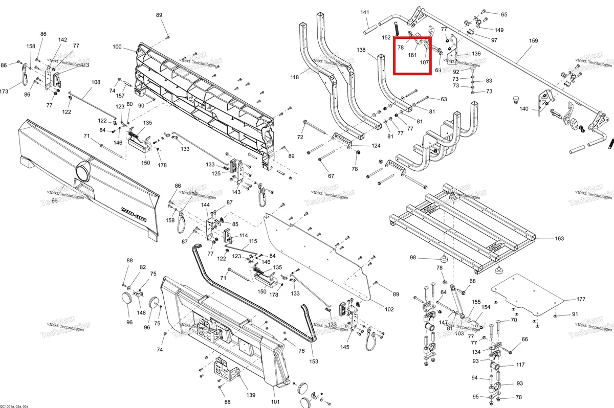 Деталь 708300754 на схеме узла 2013 Can-Am COMMANDER LTD 1000 Rear Cargo Box Doors