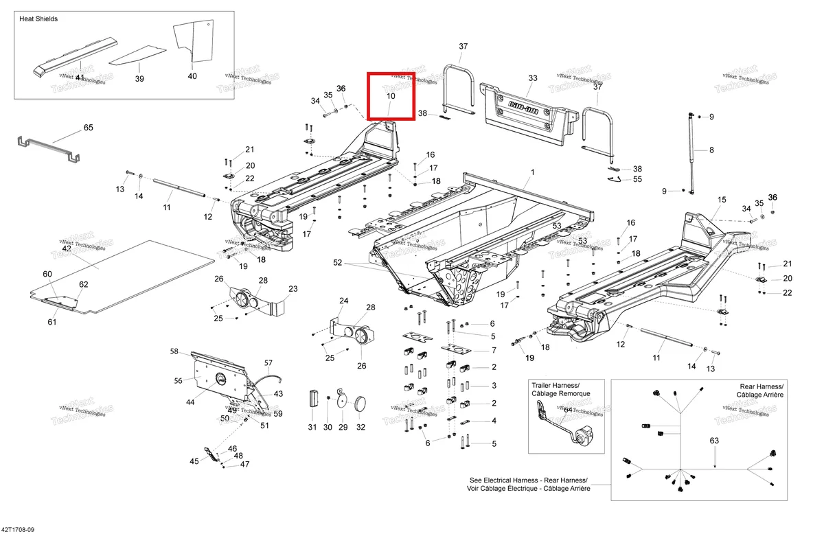 Деталь 708300931 на схеме узла 2018 Can-Am OUTLANDER 6X6 - 650 EFI Rear Cargo Box
