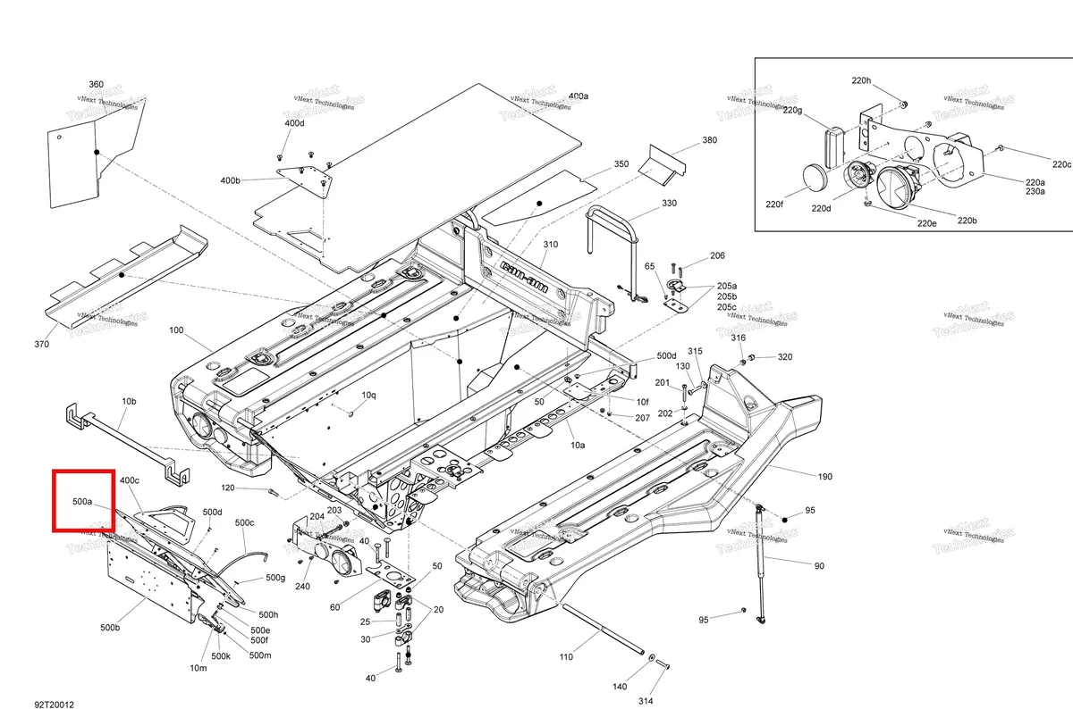 Деталь 708300964 на схеме узла 2021 Can-Am Outlander MAX 6X6 - 650 EFI - DPS Cargo - Kit Platform
