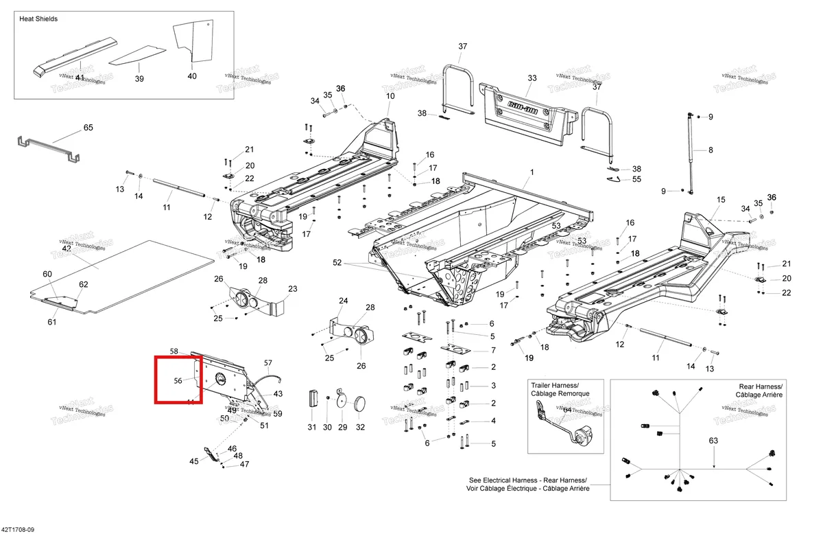 Деталь 708300965 на схеме узла 2018 Can-Am OUTLANDER 6X6 - 650 EFI Rear Cargo Box