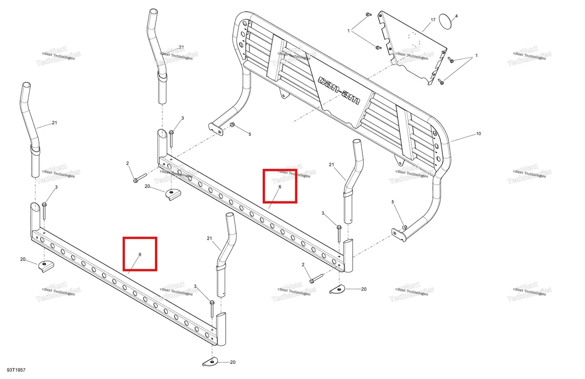 Деталь 708300974 на схеме узла 2019 Can-Am OUTLANDER MAX 6X6 - 650 EFI - T3 Forestry Log Bar