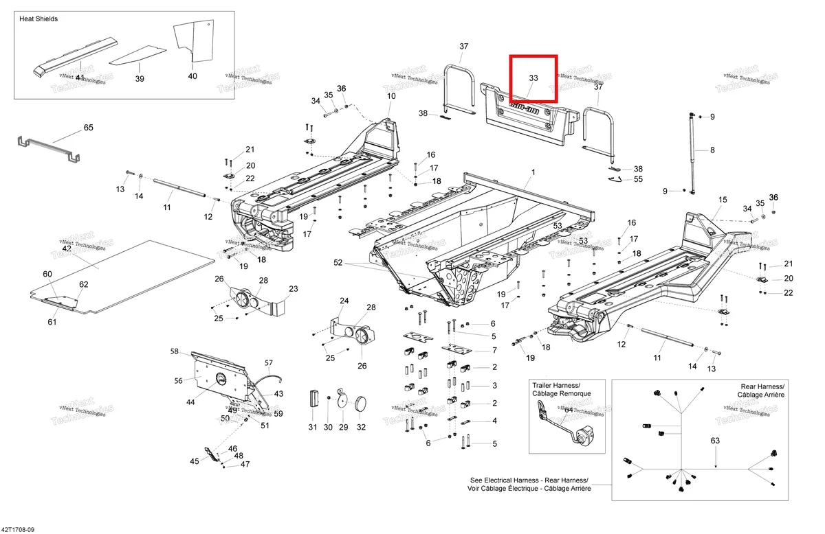 Деталь 708301187 на схеме узла 2018 Can-Am OUTLANDER 6X6 - 650 EFI Rear Cargo Box