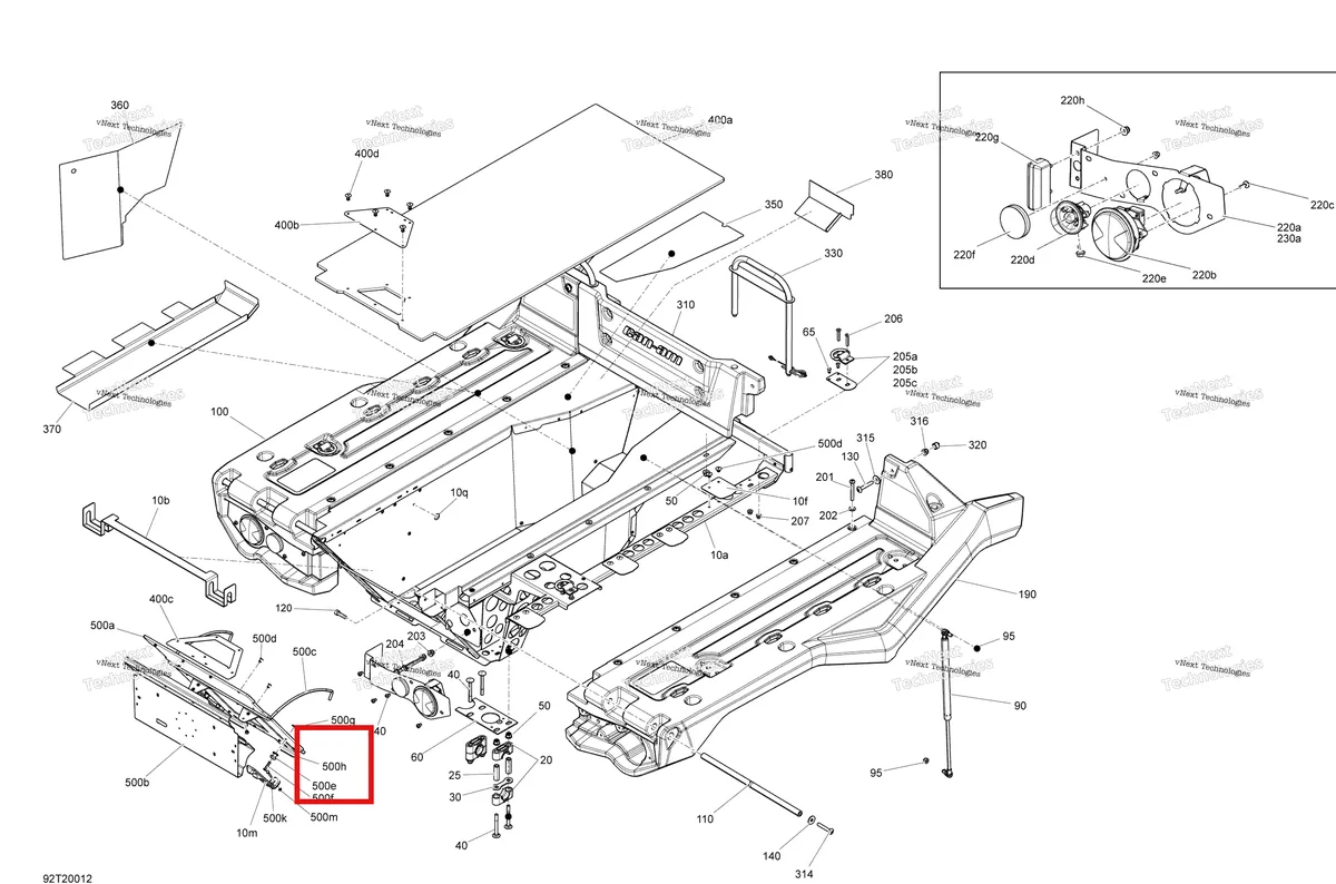 Деталь 708301261 на схеме узла 2021 Can-Am Outlander MAX 6X6 - 650 EFI - DPS Cargo - Kit Platform