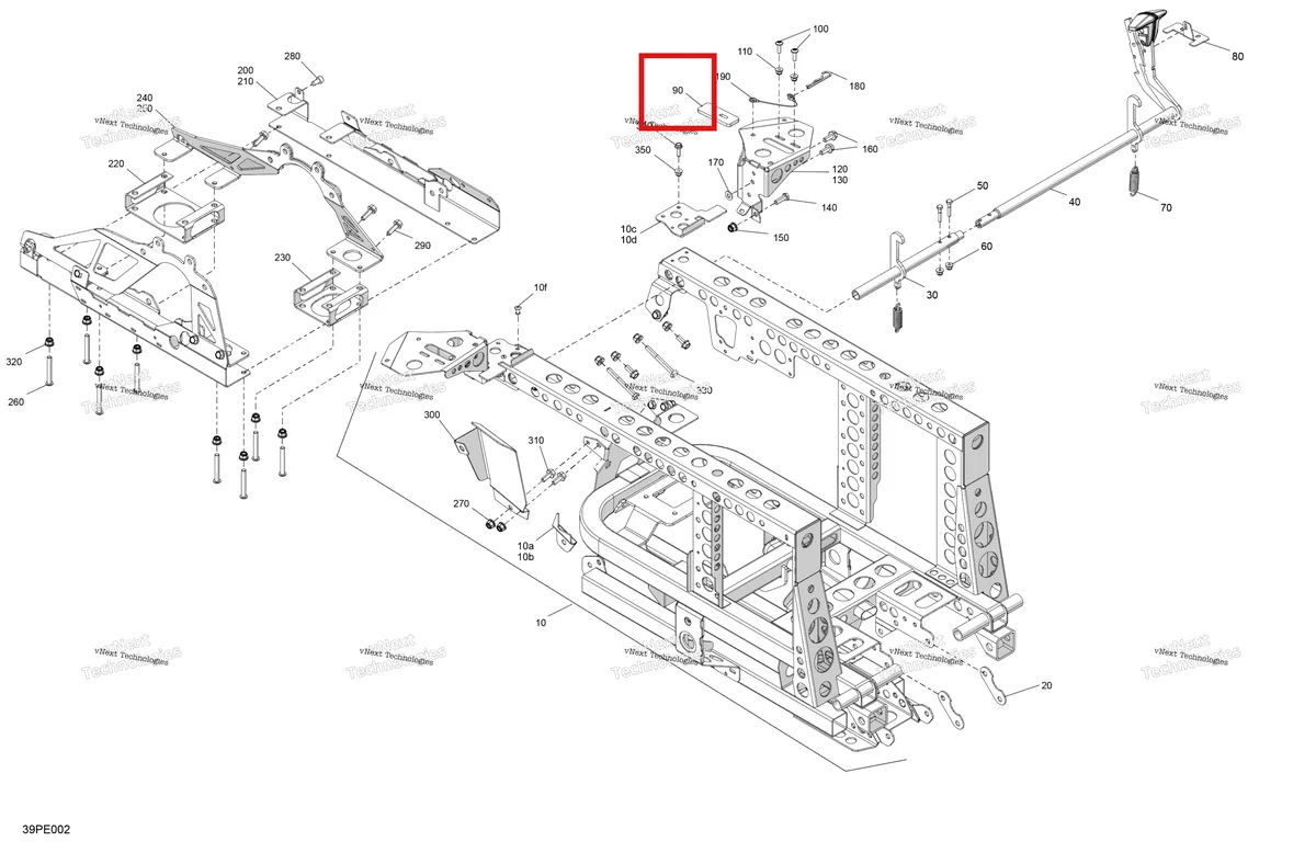 Деталь 708301280 на схеме узла 2025 Can-Am OUT-MAX - 6X6 - XT - 1000 EFI - 5ZSA - Boreal Green Frame - Rear Part