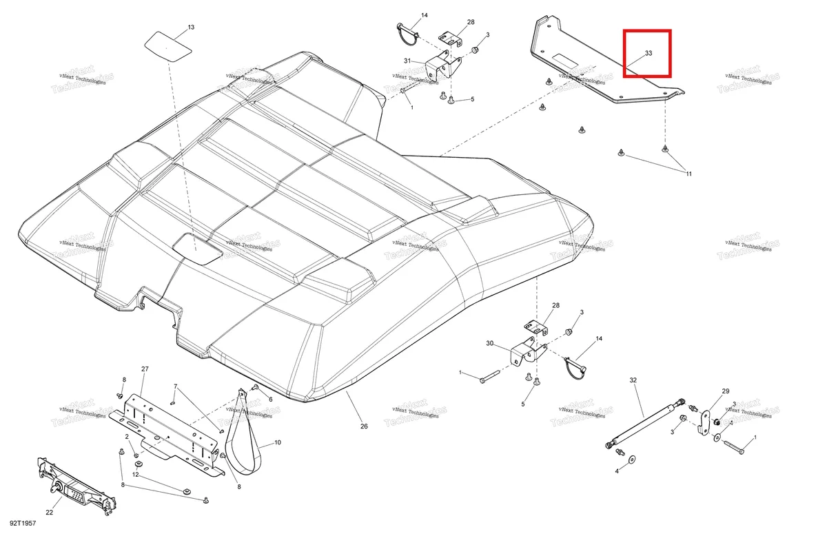 Деталь 708301509 на схеме узла 2019 Can-Am OUTLANDER MAX 6X6 - 650 EFI - T3 Option Hard Top