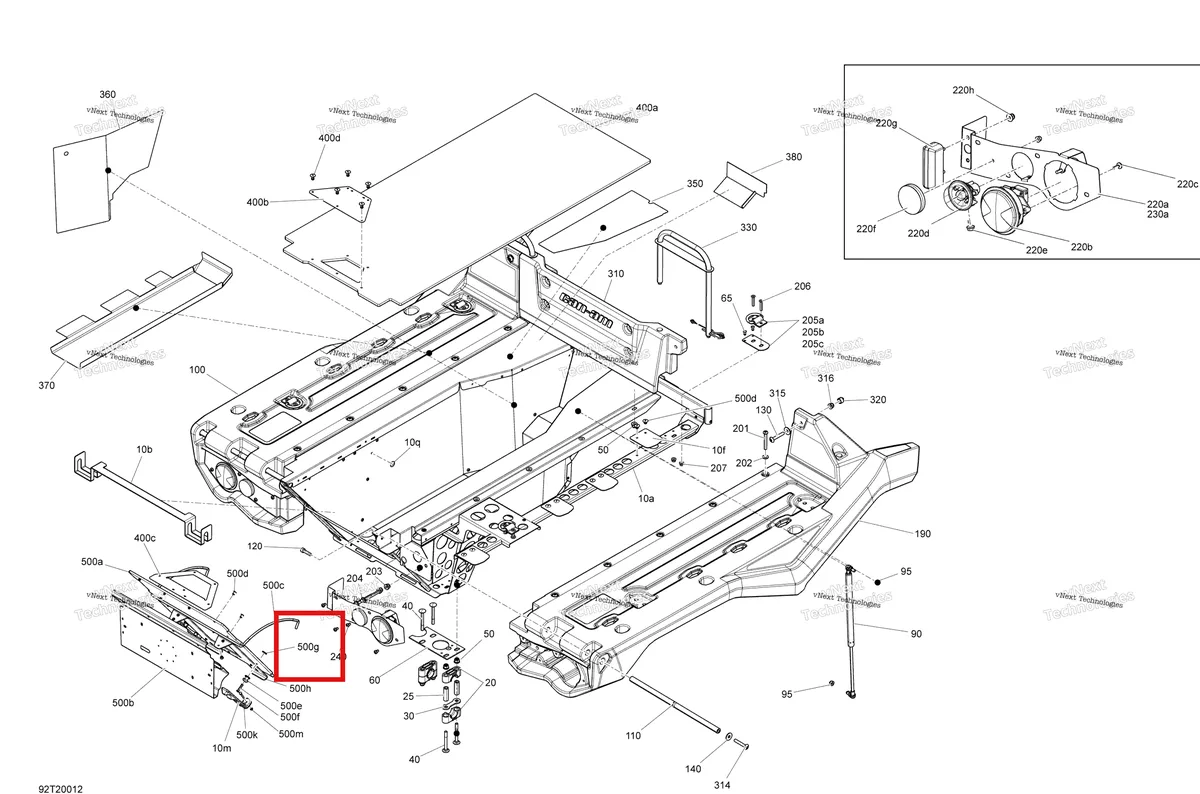 Деталь 708301695 на схеме узла 2021 Can-Am Outlander MAX 6X6 - 650 EFI - DPS Cargo - Kit Platform