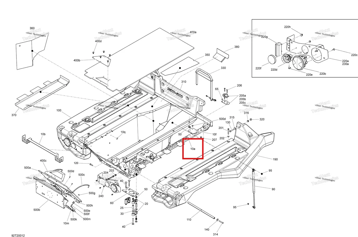 Деталь 708301728 на схеме узла 2021 Can-Am Outlander MAX 6X6 - 650 EFI - DPS Cargo - Kit Platform