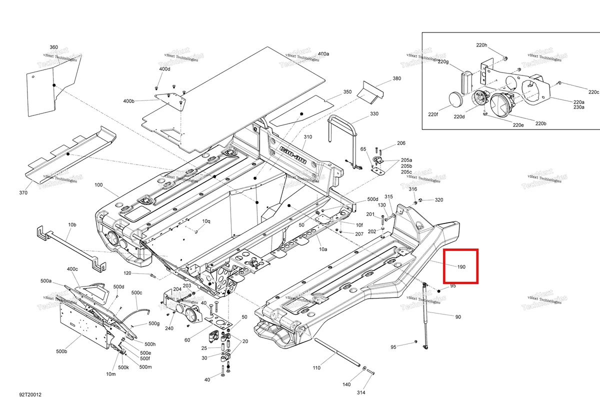 Деталь 708302077 на схеме узла 2021 Can-Am Outlander MAX 6X6 - 650 EFI - DPS Cargo - Kit Platform