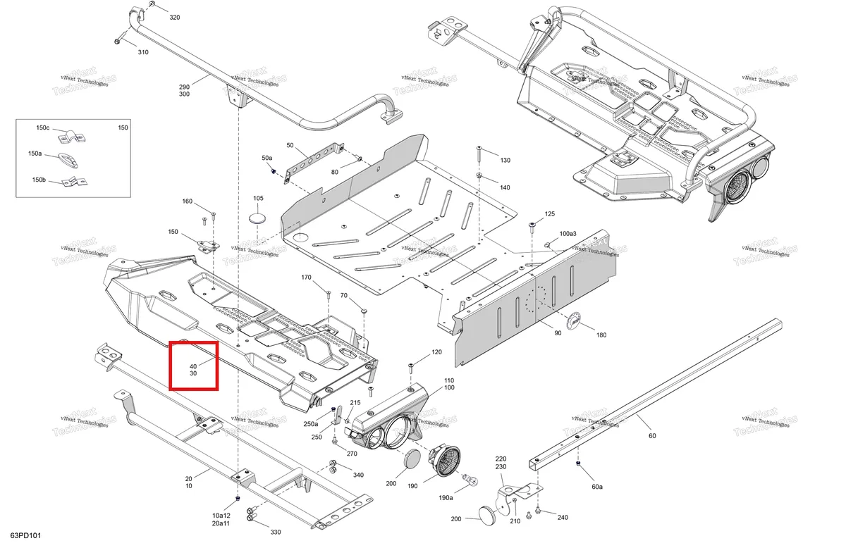Деталь 708302688 на схеме узла 2024 Can-Am Outlander MAX 450 EFI 6X6 - 4ZRA - DPS Package - Tundra Green Body - Cargo