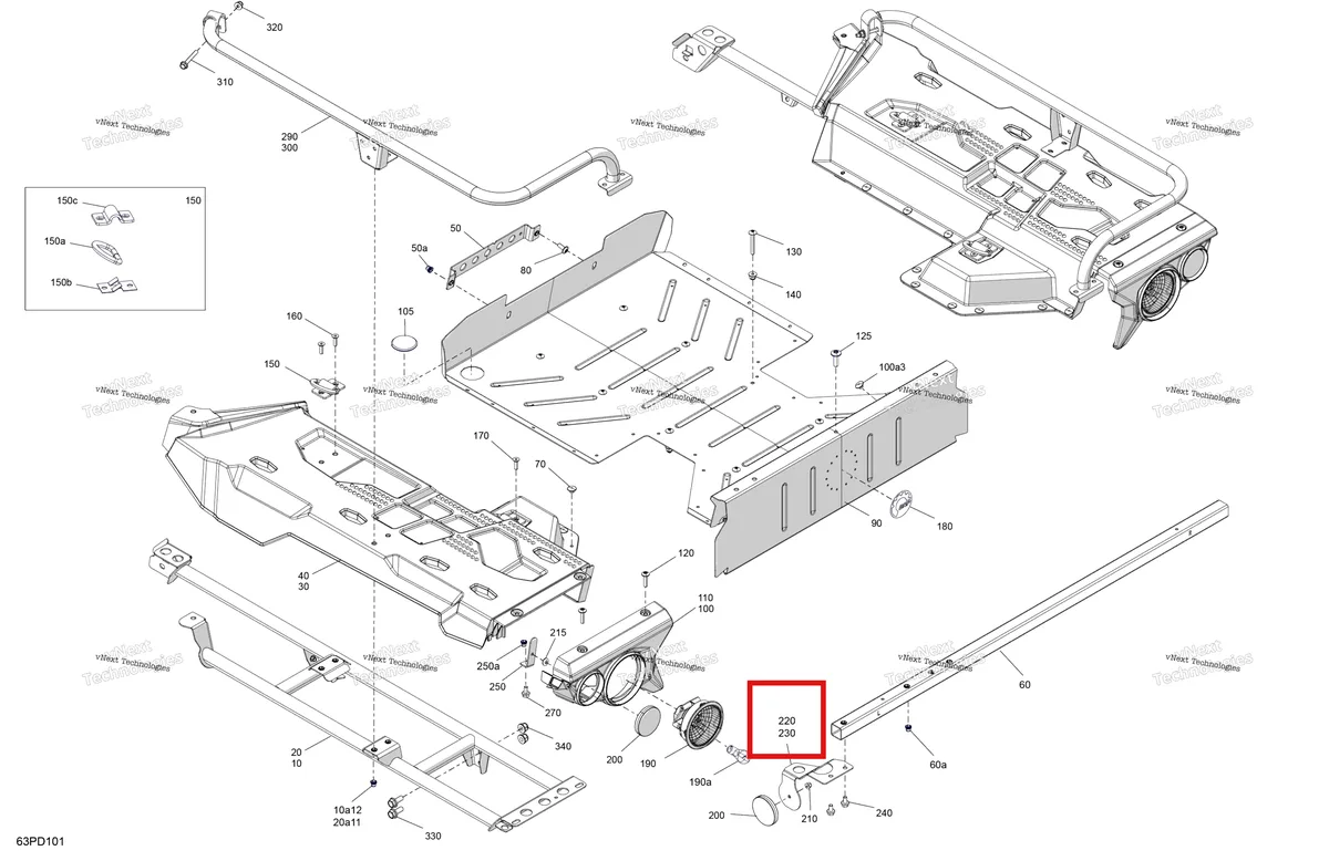 Деталь 708302774 на схеме узла 2024 Can-Am Outlander MAX 450 EFI 6X6 - 4ZRA - DPS Package - Tundra Green Body - Cargo