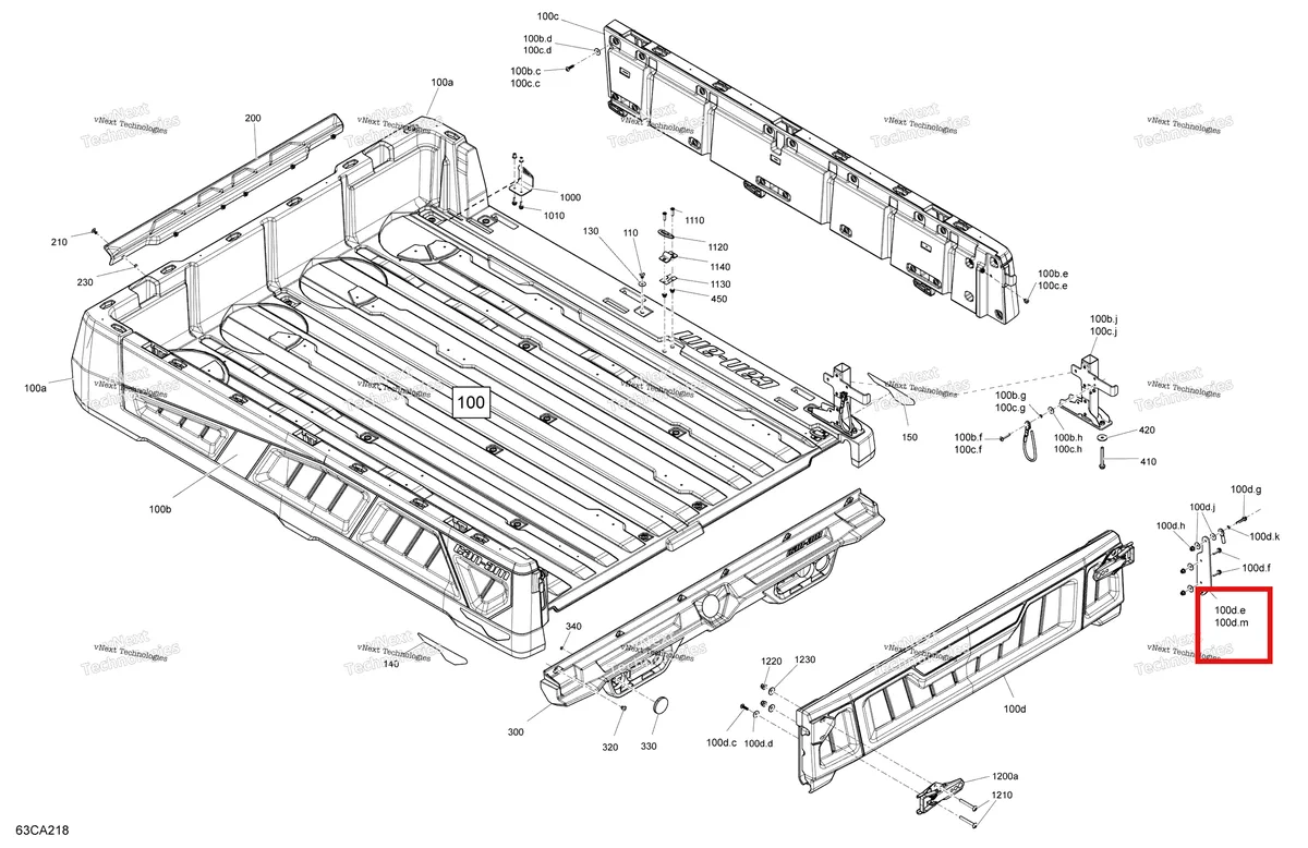 Деталь 708303141 на схеме узла 2021 Can-Am Traxter PRO HD10 - DPS - CE Body - Cargo - Upper Section