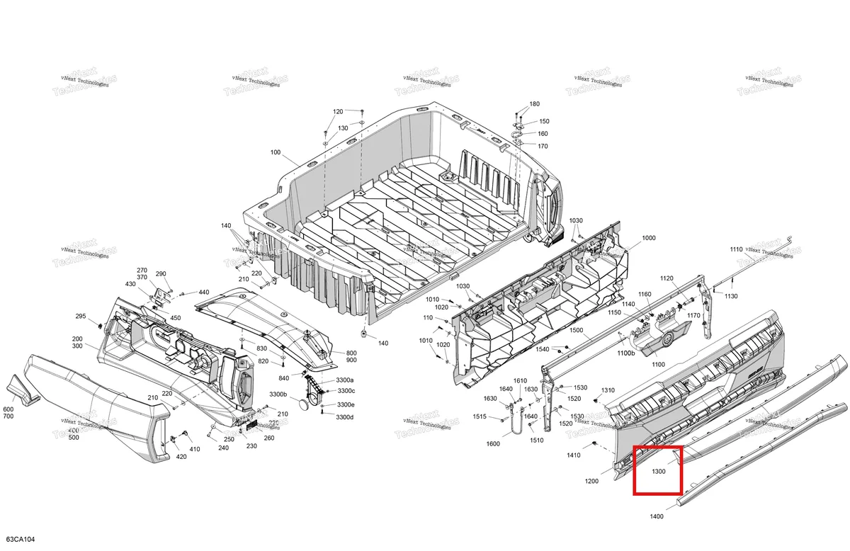 Деталь 708303566 на схеме узла 2021 Can-Am Commander 1000R EFI - DPS XT XTP Body - Cargo - Upper Section