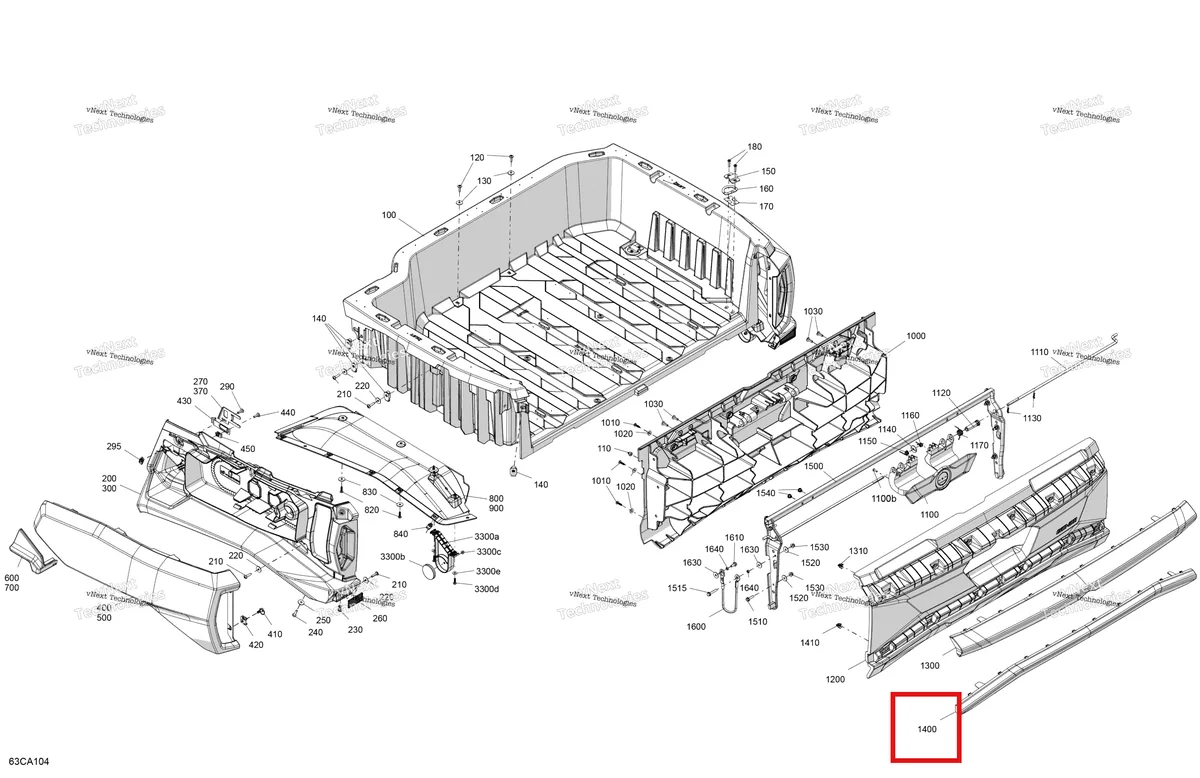 Деталь 708303569 на схеме узла 2021 Can-Am Commander 1000R EFI - DPS XT XTP Body - Cargo - Upper Section