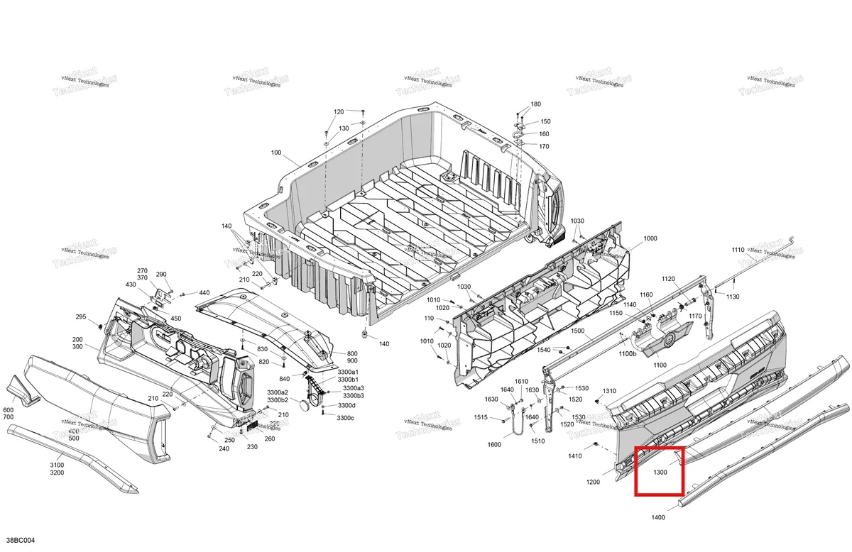 Деталь 708304186 на схеме узла 2023 Can-Am Commander 1000R EFI - XMR Body - Cargo - Upper Section