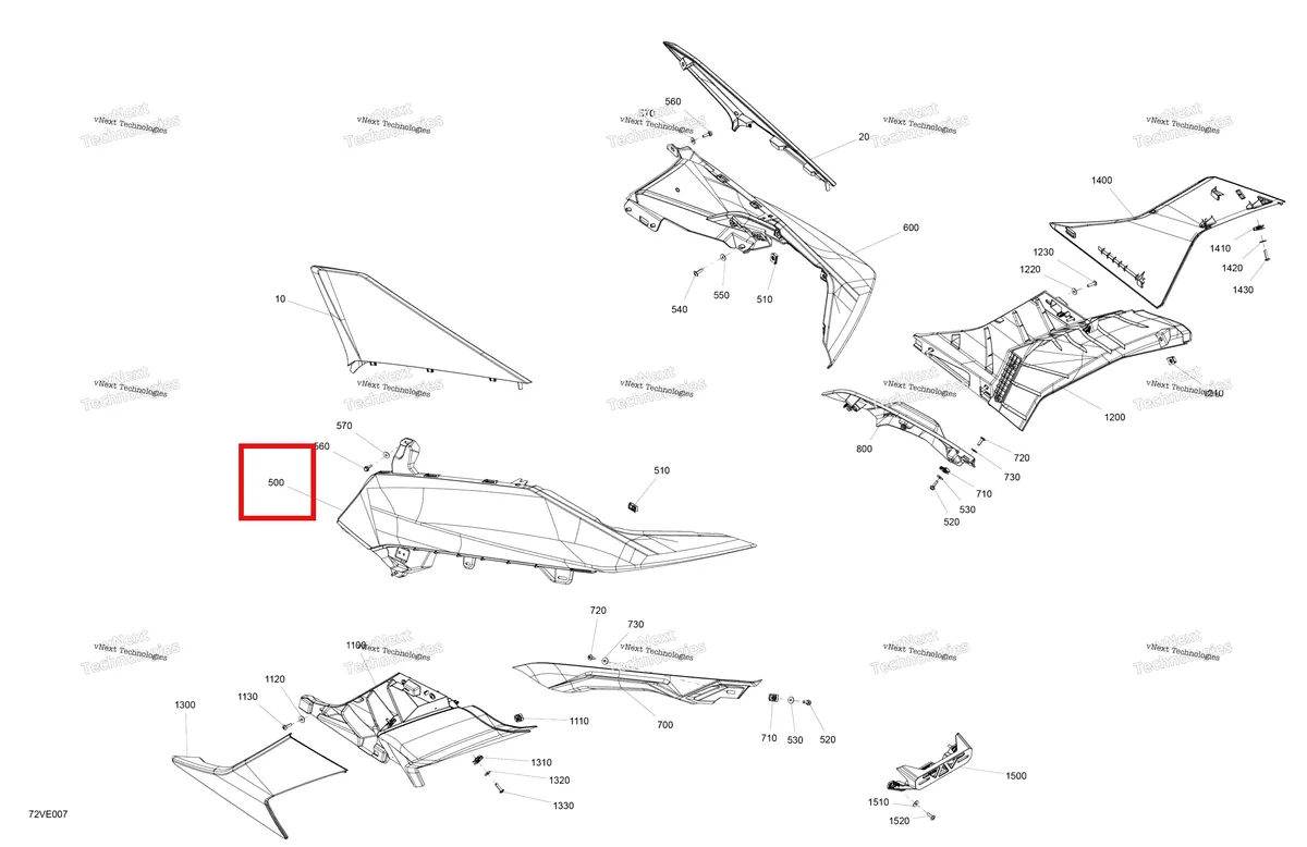 Деталь 708304308 на схеме узла 2025 Can-Am Maverick R - 996NT - BASE - 9BSC - Catalyst Gray - 77