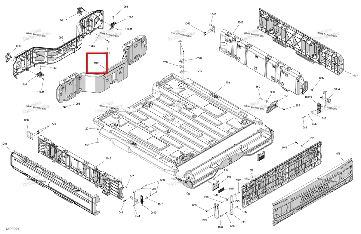 Деталь 708304672 на схеме узла 2026 Can-Am OUT-MAX - 6X6 - DPS - 700 EFI - 2FTB - Granite Grey Body - Cargo