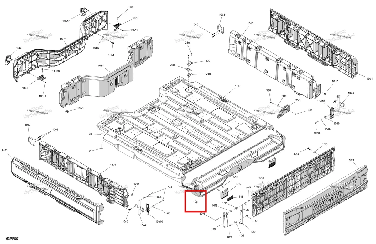 Деталь 708304687 на схеме узла 2026 Can-Am OUT-MAX - 6X6 - DPS - 700 EFI - 2FTB - Granite Grey Body - Cargo