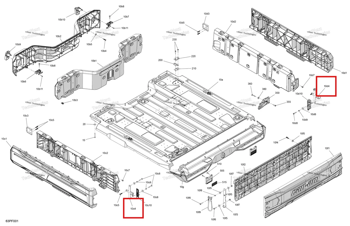 Деталь 708304796 на схеме узла 2026 Can-Am OUT-MAX - 6X6 - DPS - 700 EFI - 2FTB - Granite Grey Body - Cargo