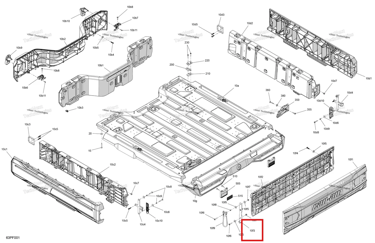 Деталь 708304800 на схеме узла 2026 Can-Am OUT-MAX - 6X6 - DPS - 700 EFI - 2FTB - Granite Grey Body - Cargo