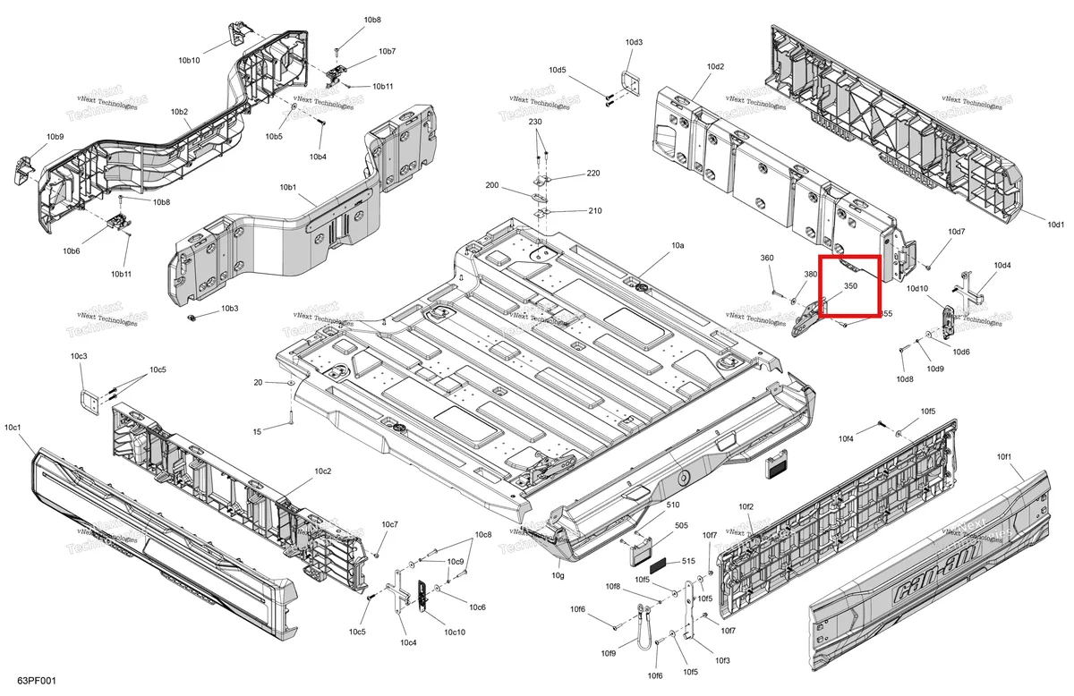 Деталь 708304828 на схеме узла 2026 Can-Am OUT-MAX - 6X6 - DPS - 700 EFI - 2FTB - Granite Grey Body - Cargo