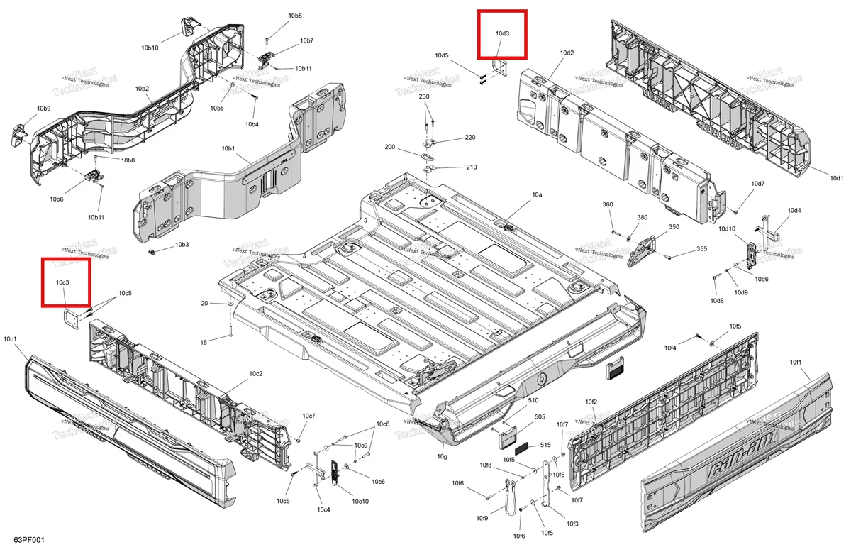 Деталь 708304876 на схеме узла 2026 Can-Am OUT-MAX - 6X6 - DPS - 700 EFI - 2FTB - Granite Grey Body - Cargo