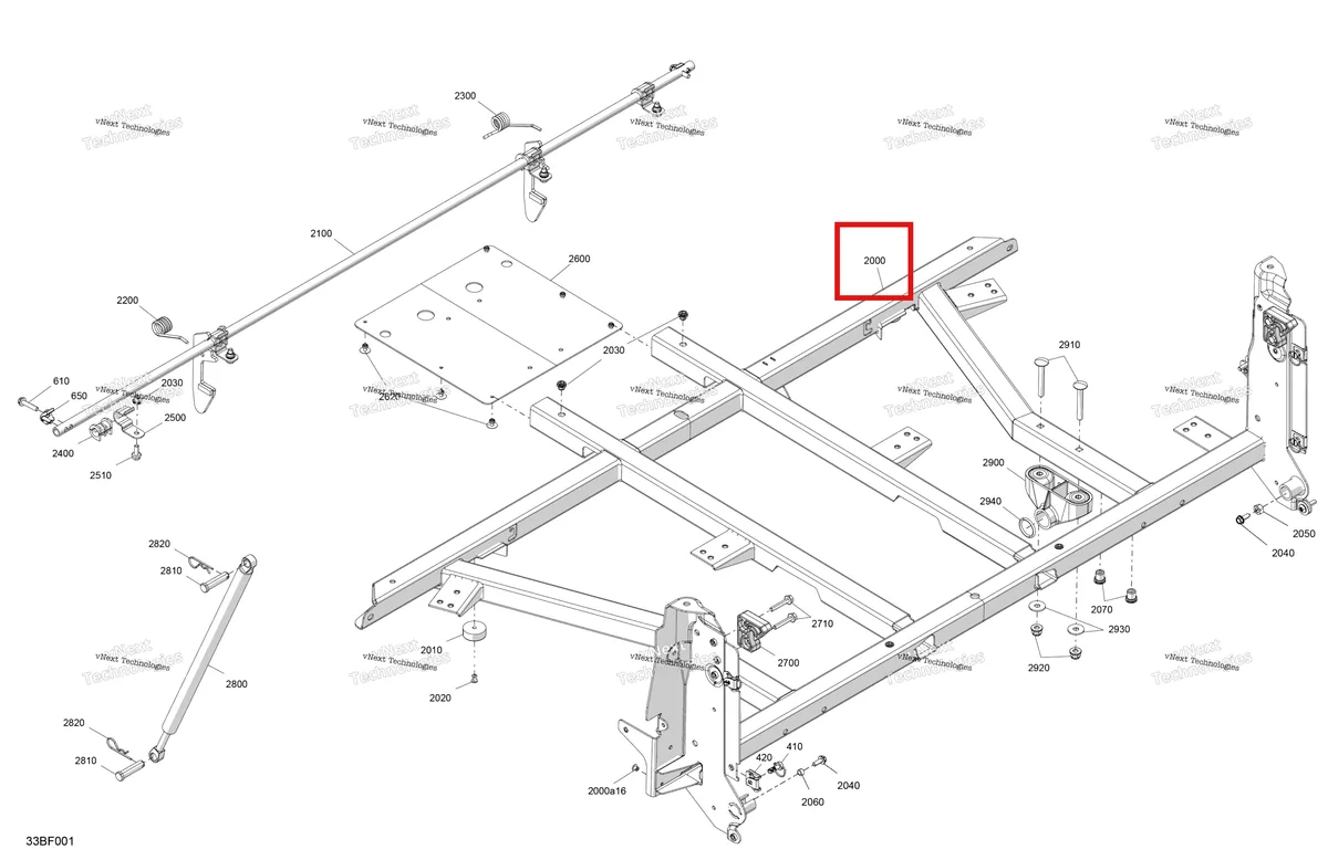 Деталь 708305025 (Открытый багажник рама включает 2000 to 2000 a16 Can-Am Commander 1000R EFI XT (2026) (708305025)) на схеме узла 2026 Can-Am Commander MAX - 1000R EFI - XTP - 6CTC - Mineral Gray Satin - 64