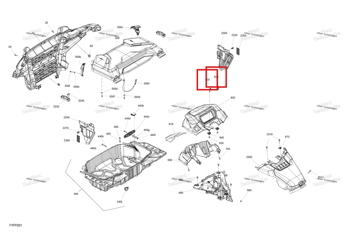 Деталь 708400278 на схеме узла 2026 Can-Am OUTLANDER - 4X4 - STD - 700 - 1CTC - Legion Red Body - Front Section