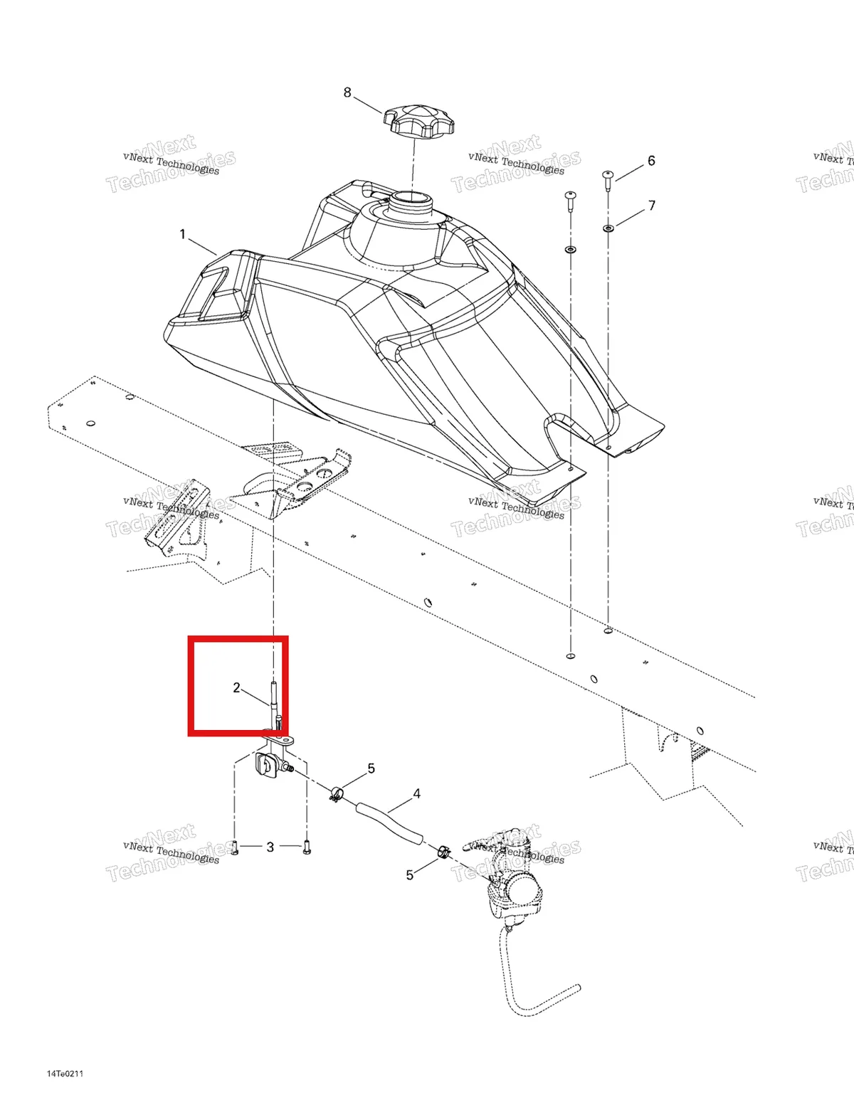 Деталь 709000053 на схеме узла 2003 Can-Am Rally Fuel Tank