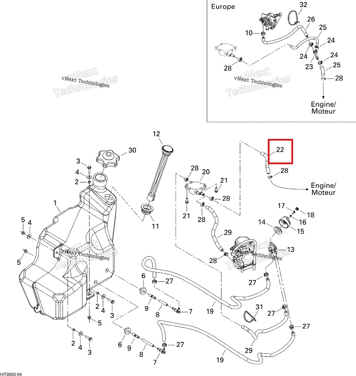 Деталь 709000063 на схеме узла 2008 Can-Am Outlander 400 STD Fuel System