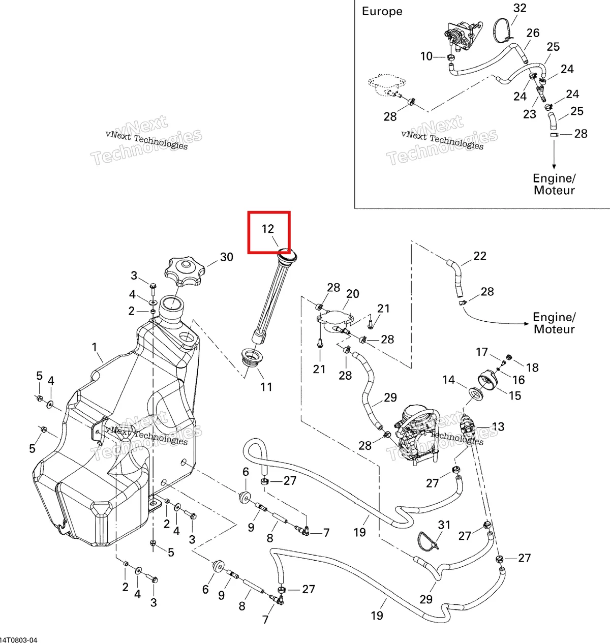 Деталь 709000083 на схеме узла 2008 Can-Am Outlander 400 STD Fuel System