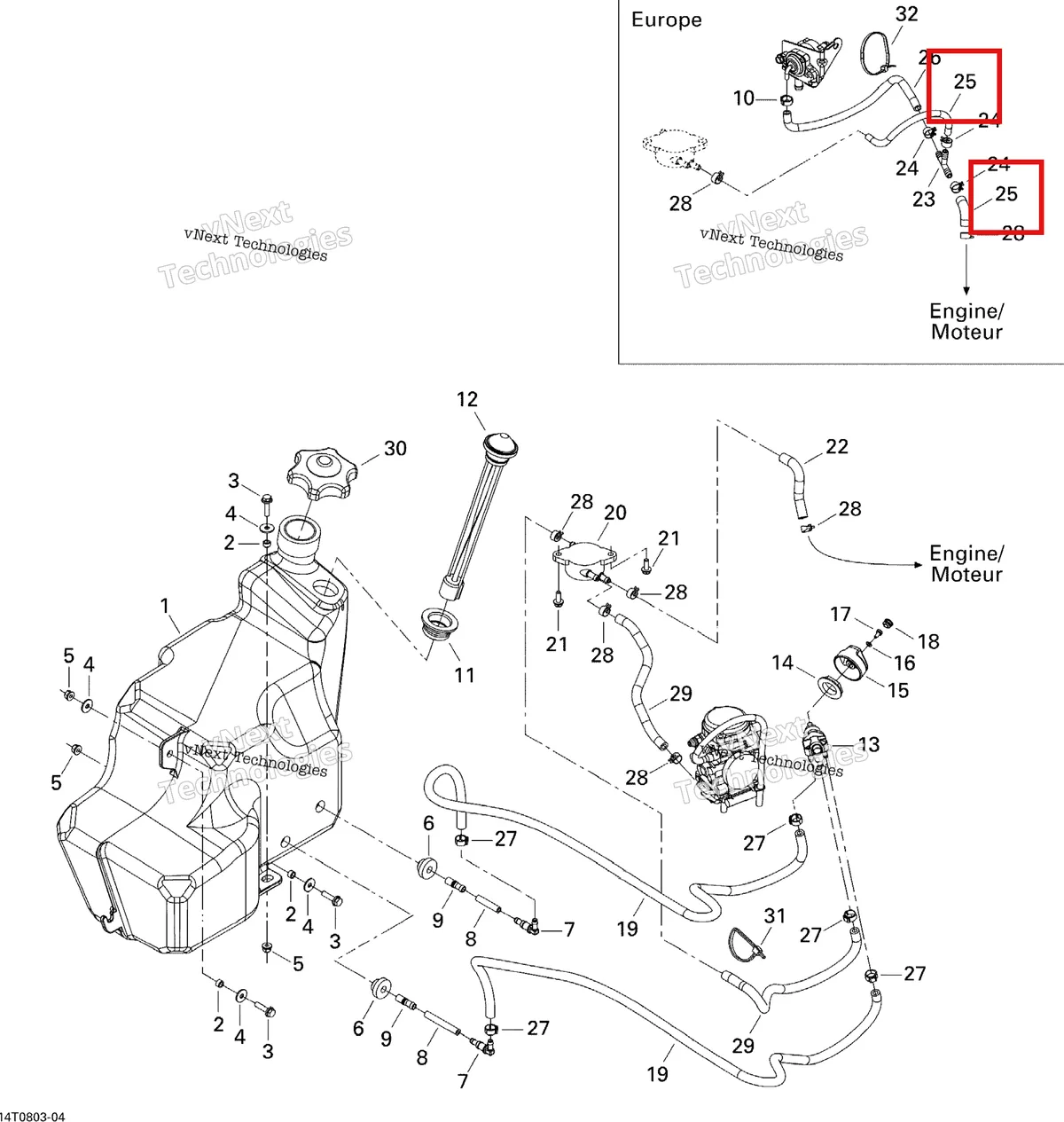 Деталь 709000115 на схеме узла 2008 Can-Am Outlander 400 STD Fuel System