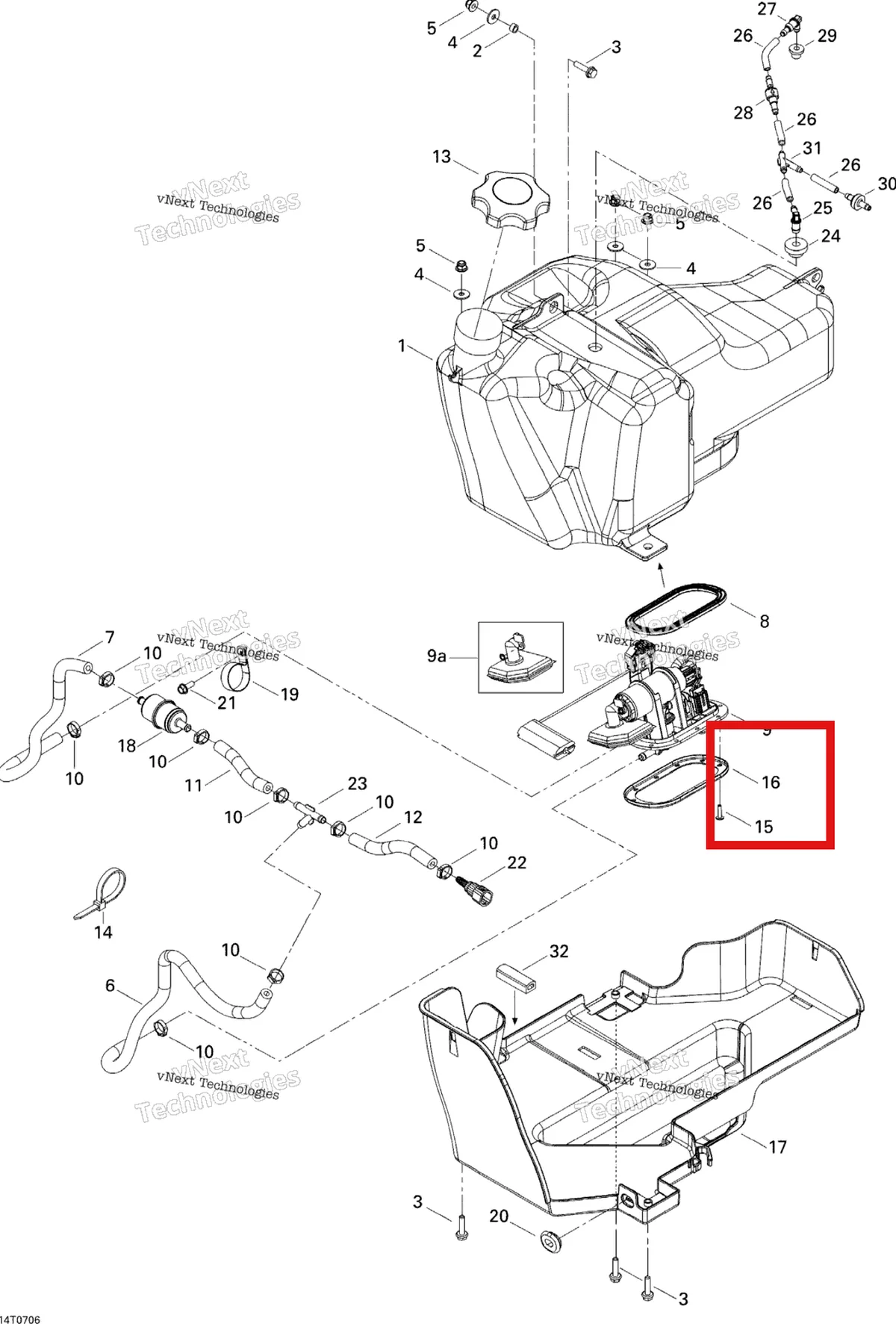 Деталь 709000119 на схеме узла 2007 Can-Am Outlander 500 STD 4 X 4 Fuel System