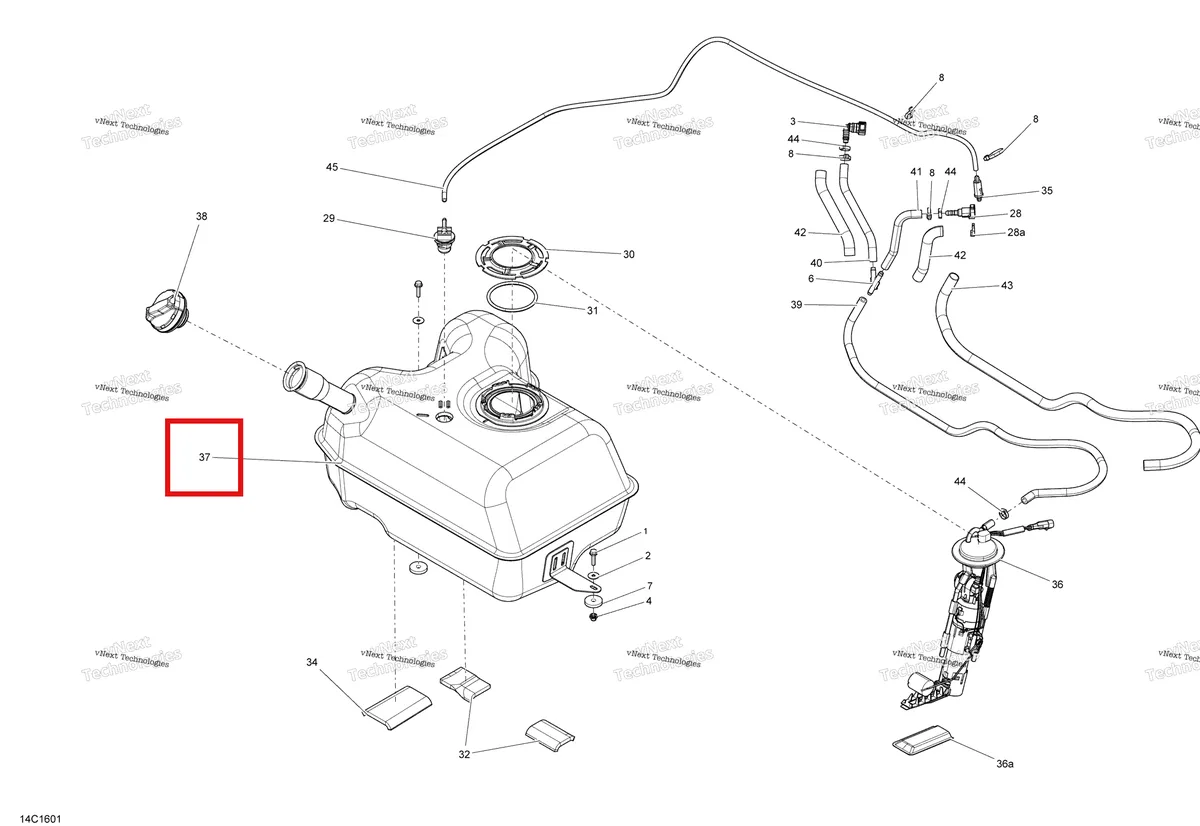 Деталь 709000467 на схеме узла 2016 Can-Am Commander - Commander MAX Fuel System