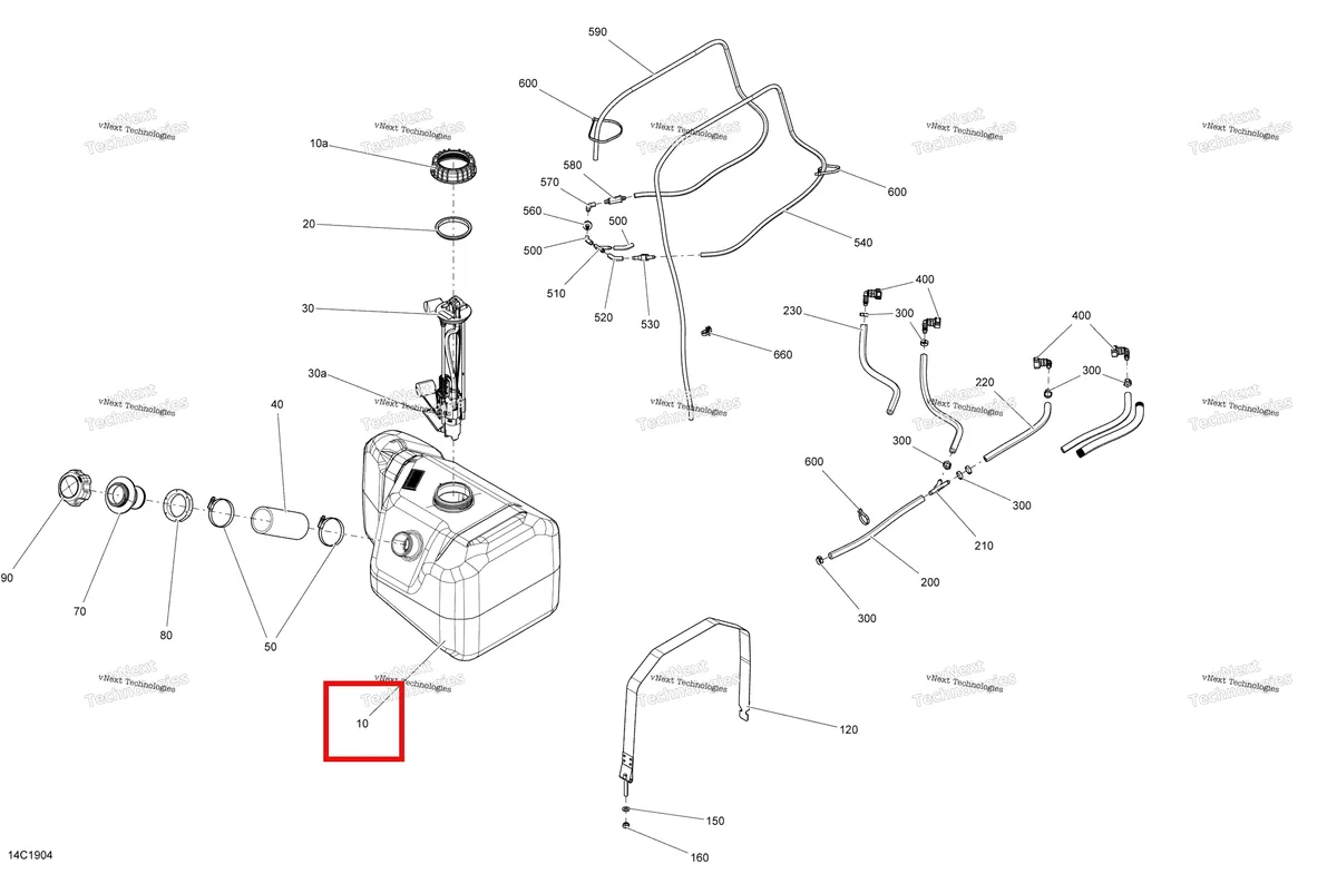 Деталь 709000591 на схеме узла 2019 Can-Am TRAXTER HD5 - T1B SERIES Fuel