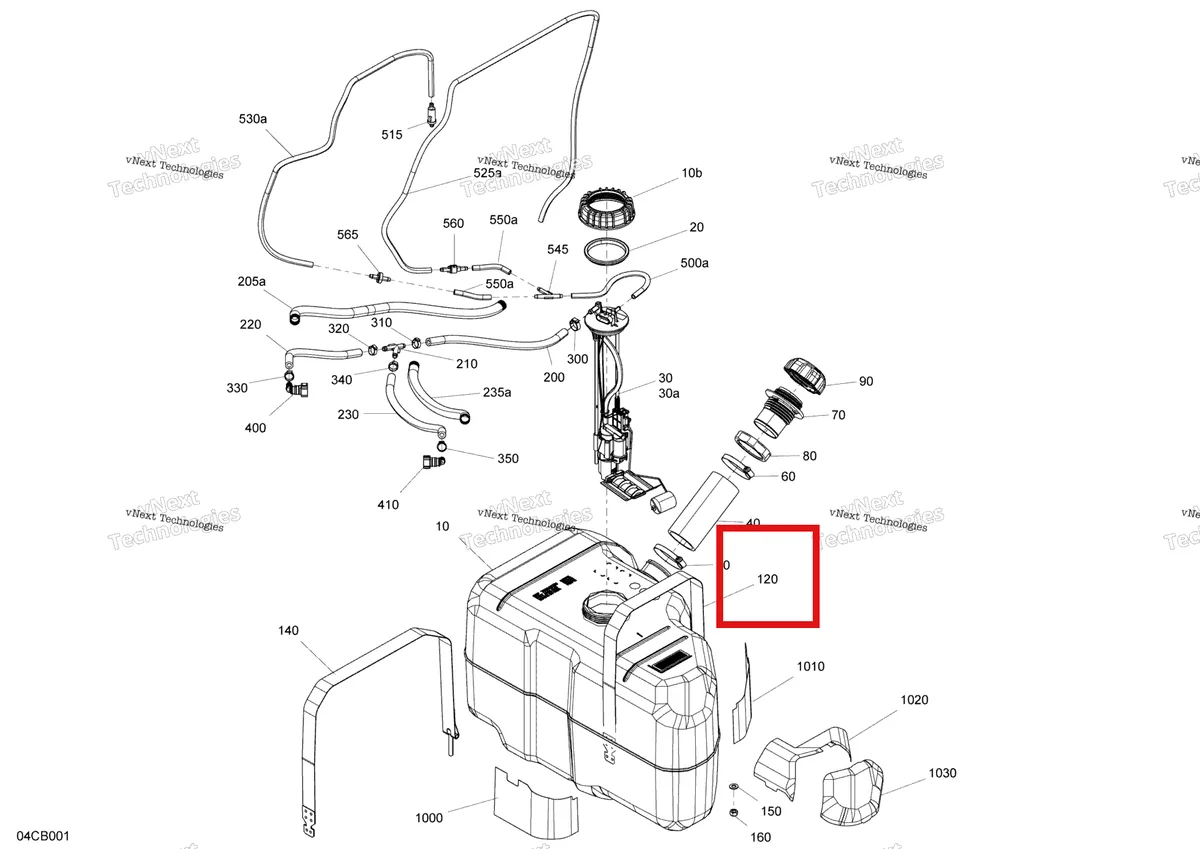 Деталь 709001140 на схеме узла 2022 Can-Am Traxter HD9 - DPS - CE Engine - Fuel