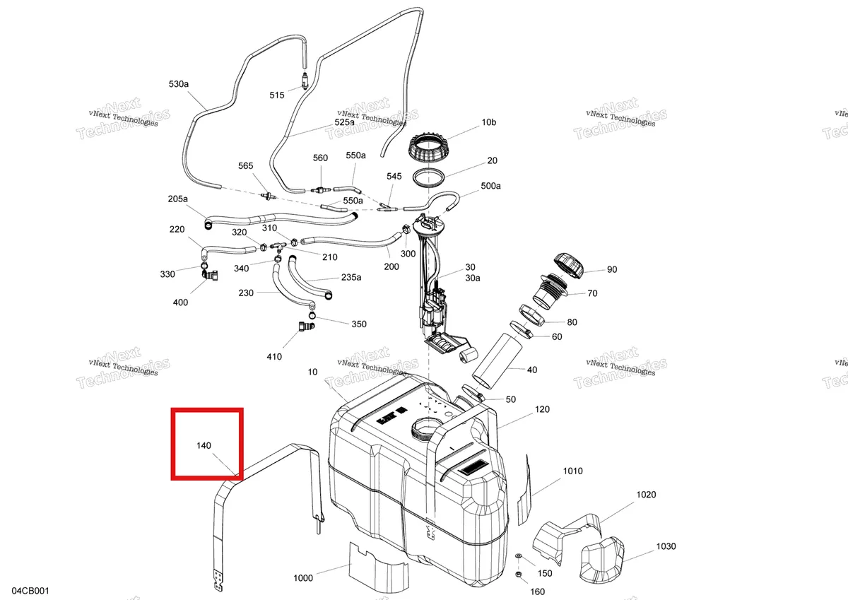 Деталь 709001141 на схеме узла 2022 Can-Am Traxter HD9 - DPS - CE Engine - Fuel