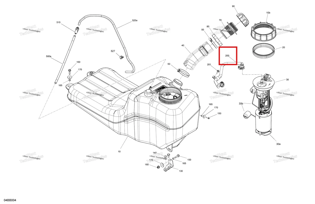 Деталь 709001159 на схеме узла 2022 Can-Am Commander 700 EFI - DPS Engine - Fuel - No Evap