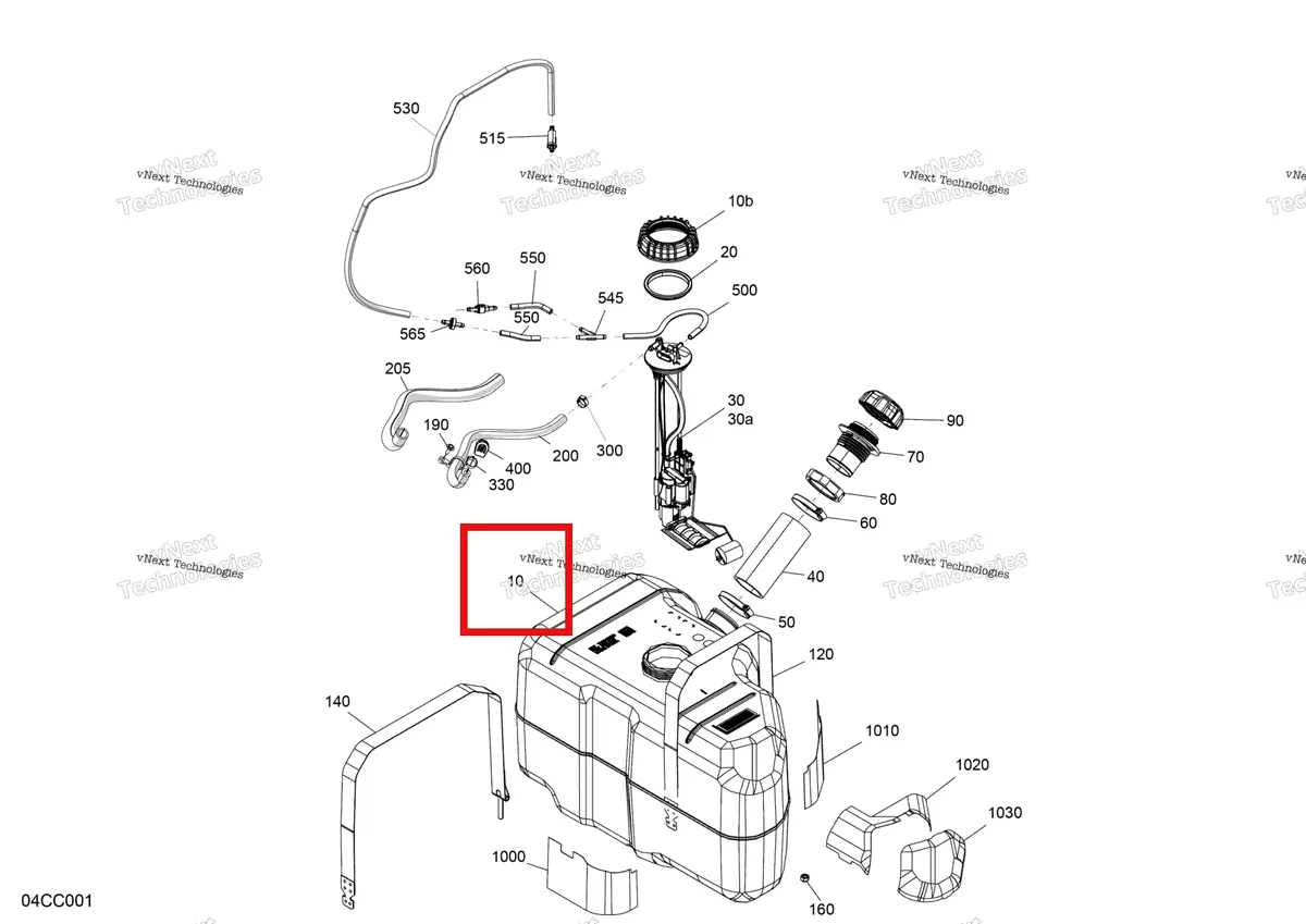 Деталь 709001257 на схеме узла 2023 Can-Am Defender MAX HD7 - BASE Engine - Fuel - No Evap