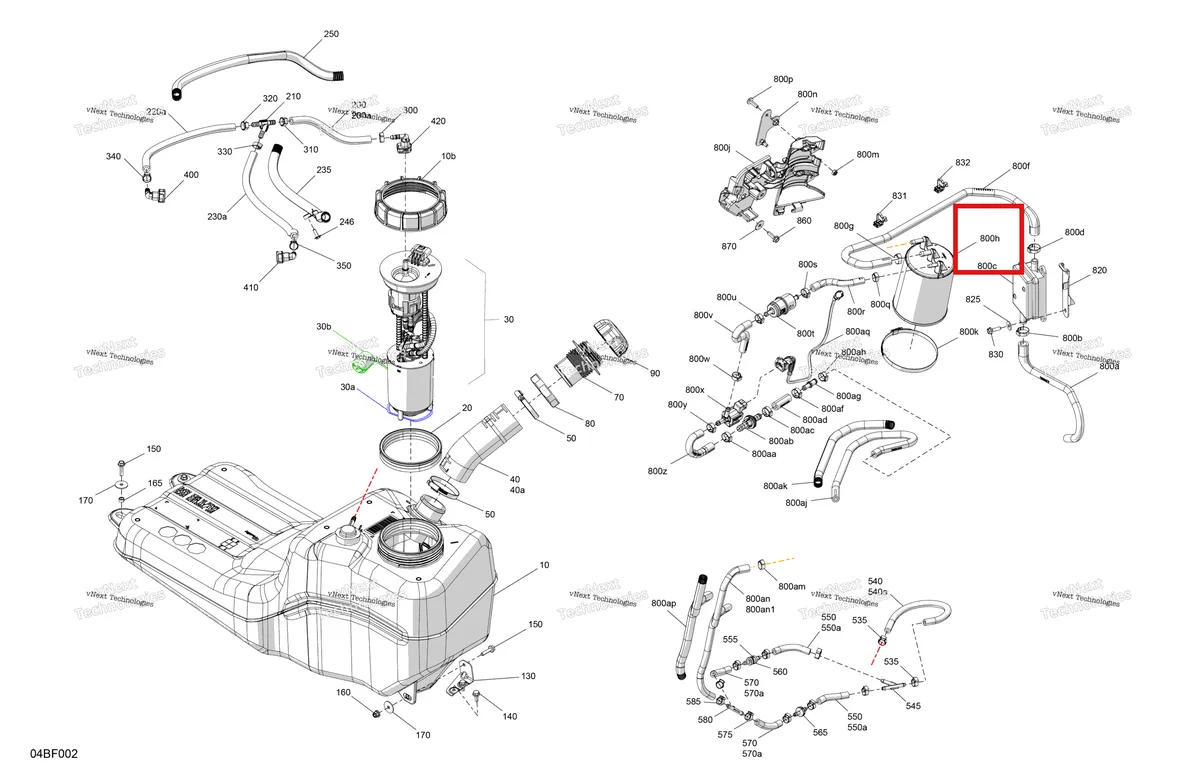 Деталь 709001294 (Vapor Canister Can-Am Commander 1000R EFI XT (2026) (709001294)) на схеме узла 2026 Can-Am Commander MAX - 1000R EFI - XT - 6KTB - Timeless Black Metallic - 64
