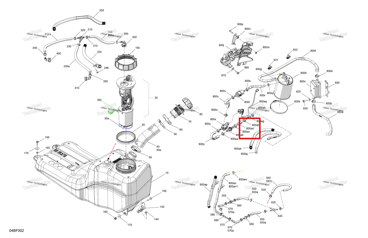 Деталь 709001638 (Шланг Can-Am Commander 1000R EFI XT (2026) (709001638)) на схеме узла 2026 Can-Am Commander MAX - 1000R EFI - XT - 6KTB - Timeless Black Metallic - 64