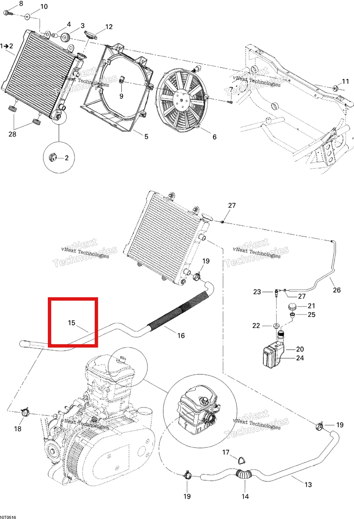 Деталь 709200048 на схеме узла Cooling System