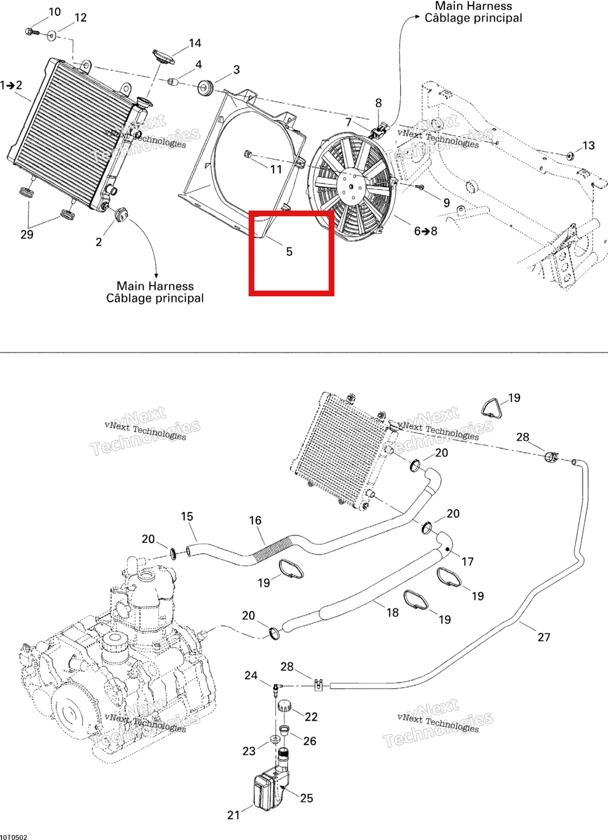 Деталь 709200111 на схеме узла 2005 Can-Am Traxter 5 Speed Liquid Cooling