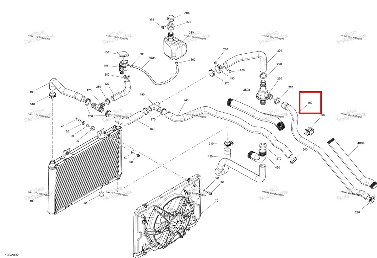 Деталь 709200441 на схеме узла 2020 Can-Am Commander 1000R EFI Cooling - System