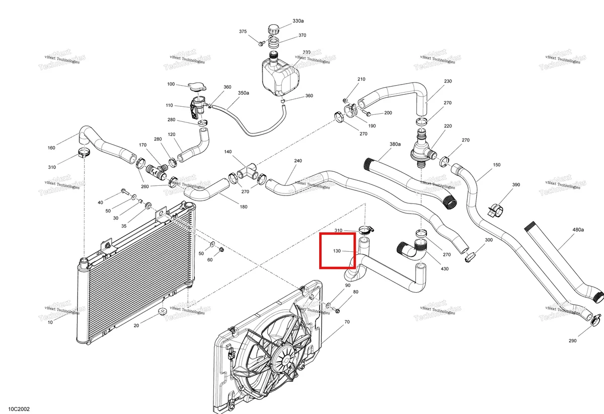 Деталь 709200513 на схеме узла 2020 Can-Am Commander 1000R EFI Cooling - System