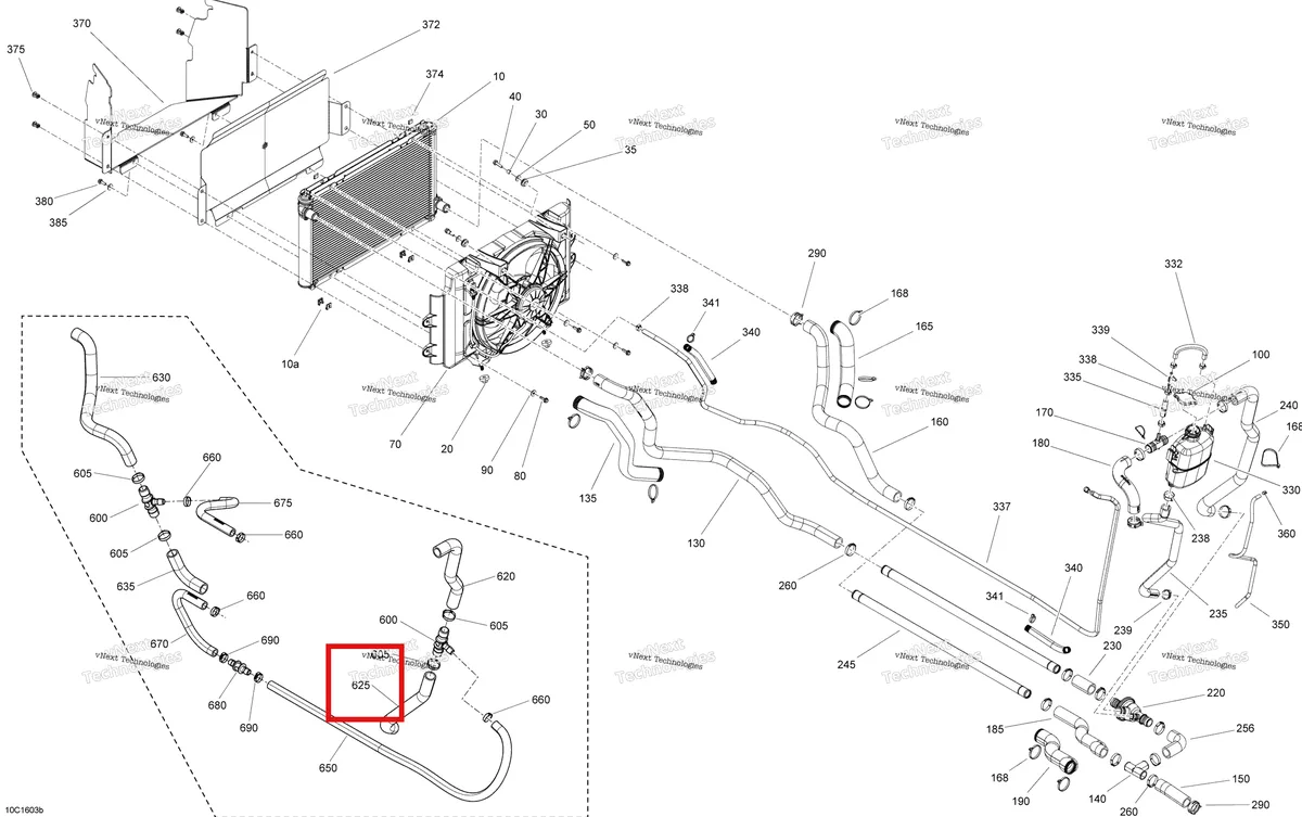 Деталь 709200612 на схеме узла Cooling System - With Heating System