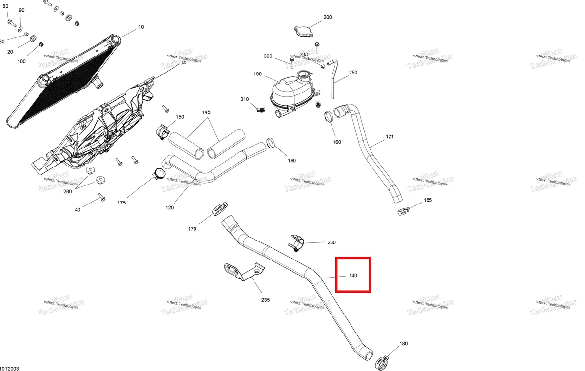 Деталь 709200637 на схеме узла 2020 Can-Am Outlander 570 EFI - STD DPS XT HUNTING Cooling - System