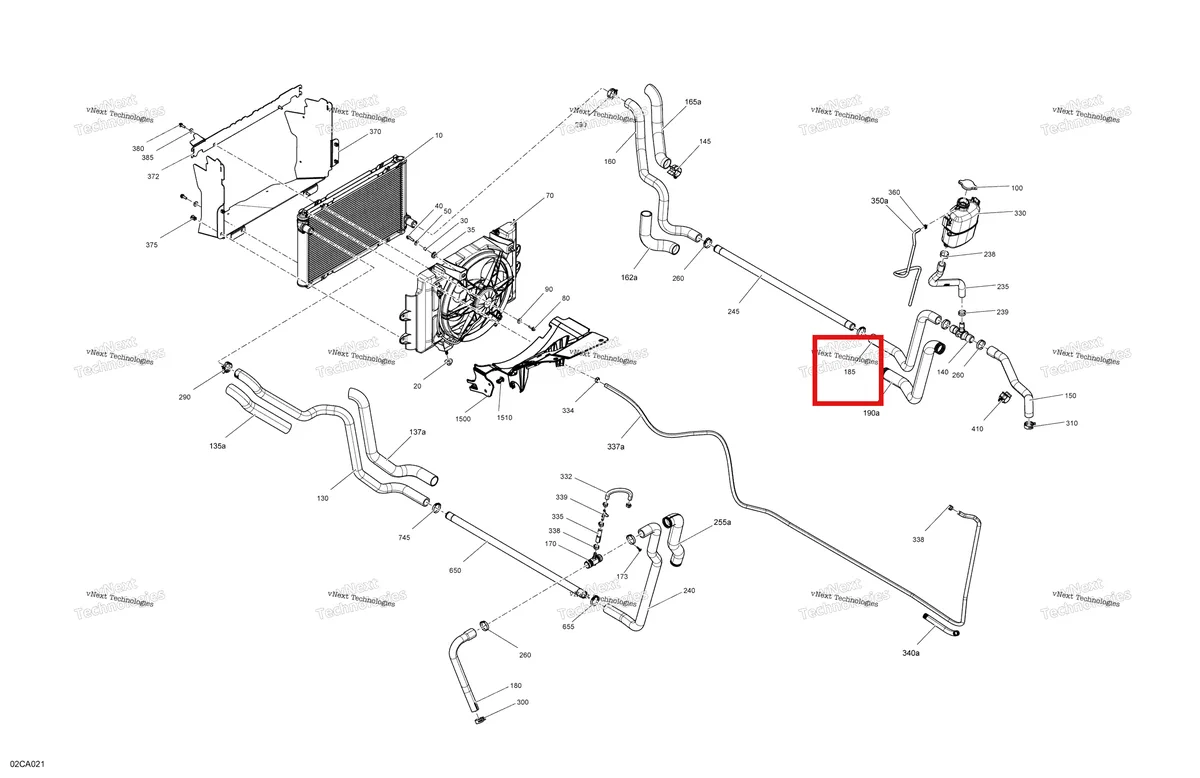 Деталь 709200804 на схеме узла 2021 Can-Am Defender HD5 - BASE DPS Engine - Cooling